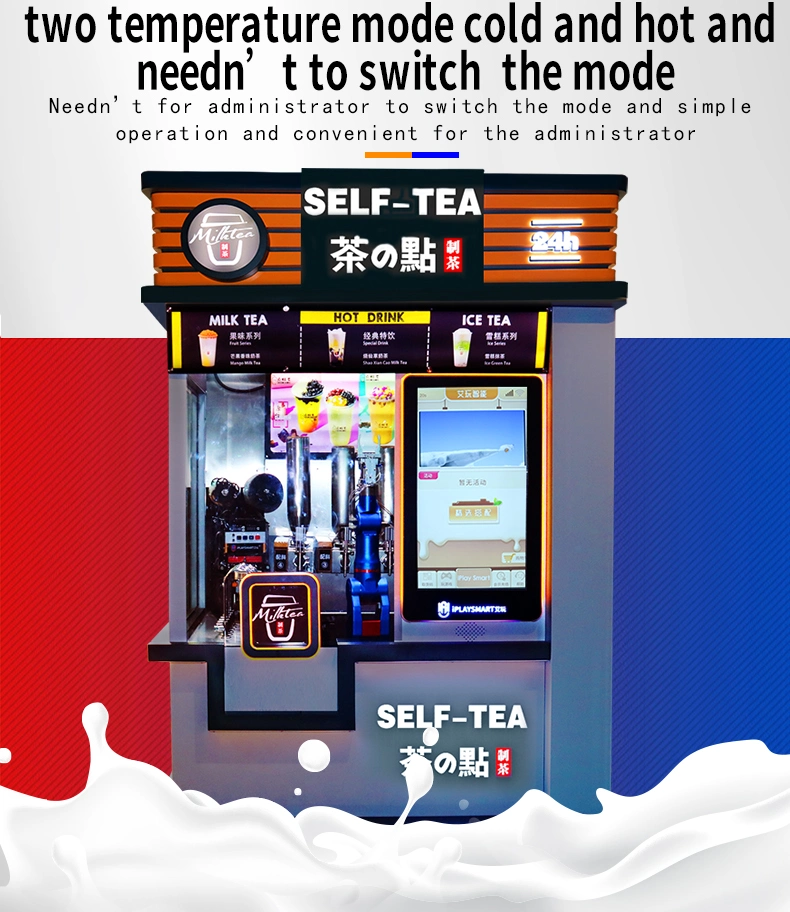 2022 New Style Commercial Smart Milk Tea Vending Machine with Touch Screen Credit Card Coin Bills Acceptor Boba Tea Bubble Tea Vending Machine Manufacturer